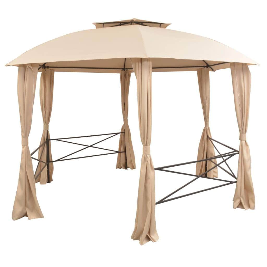 Garden Marquee Pavilion Tent with Curtains Hexagonal - Simple deals