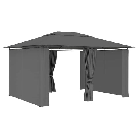Garden Marquee with Curtains Anthracite