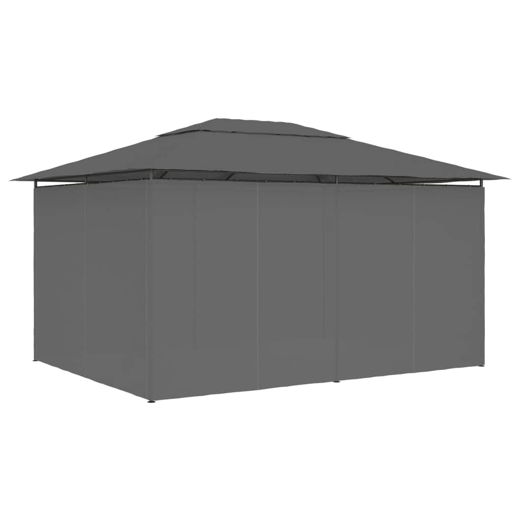 Garden Marquee with Curtains Anthracite