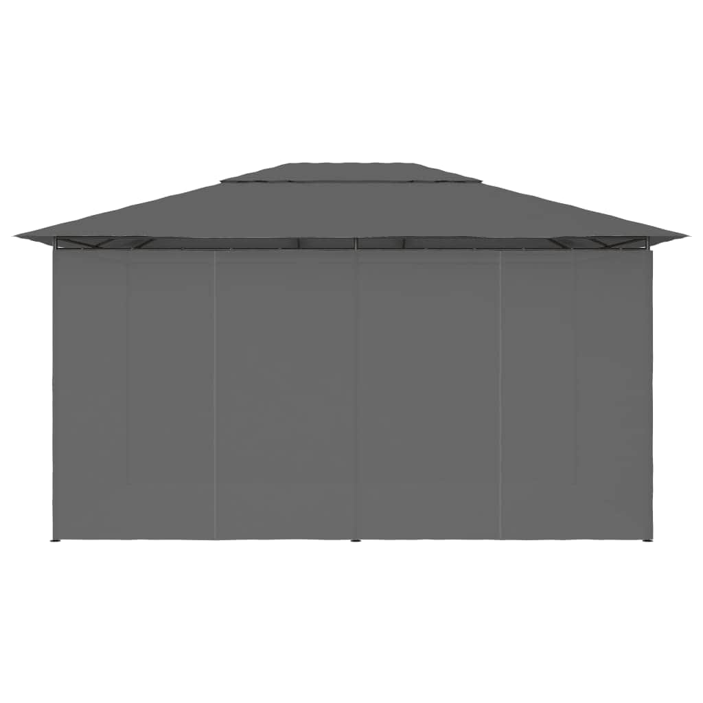 Garden Marquee with Curtains Anthracite