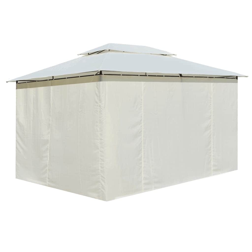 Garden Marquee with Curtains  White