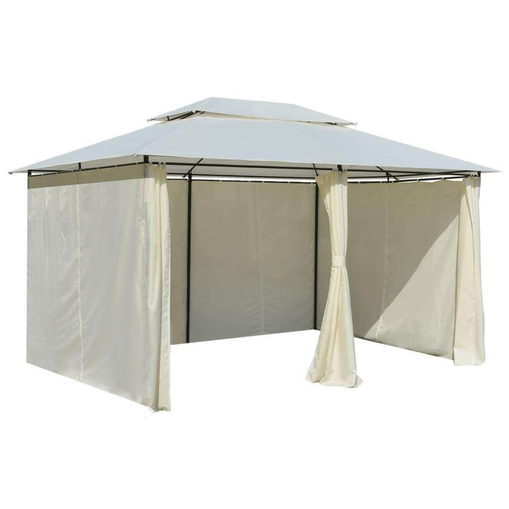 Garden Marquee with Curtains  White