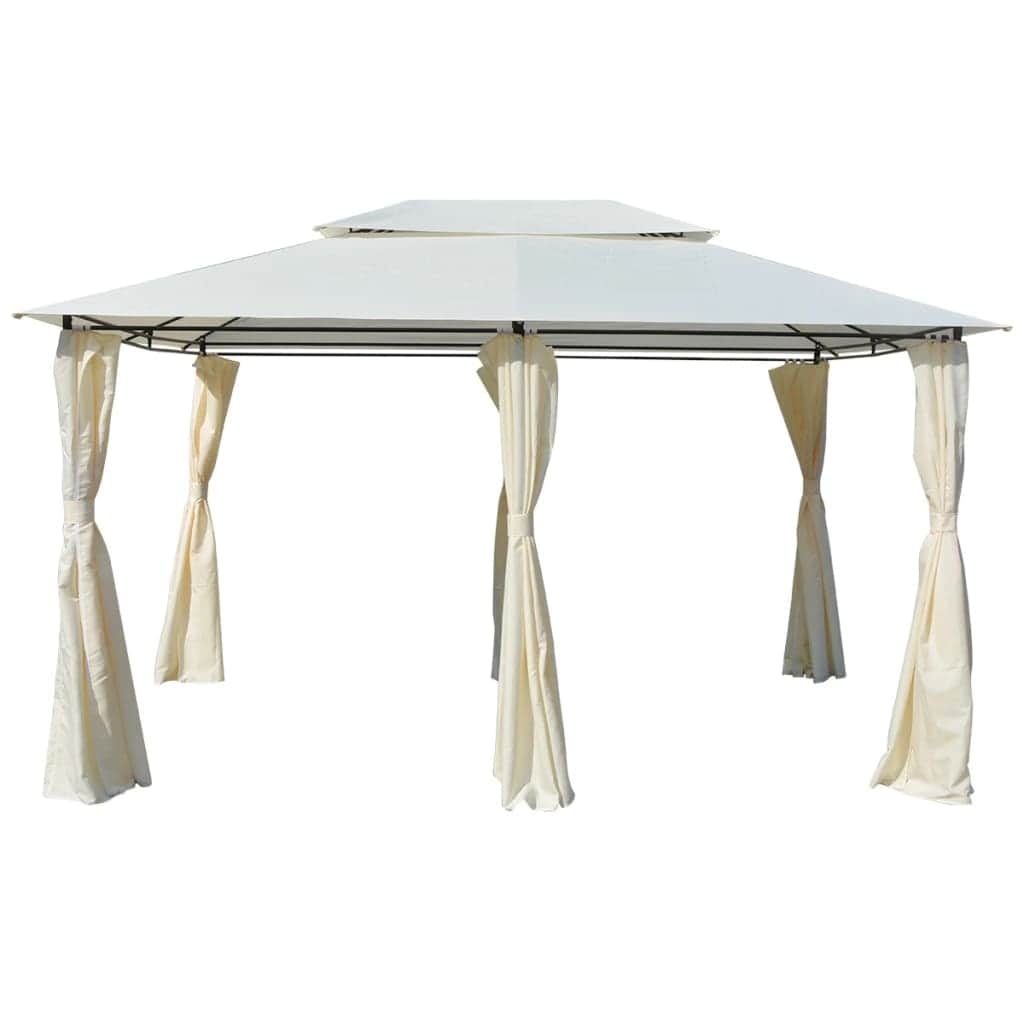 Garden Marquee with Curtains White - Simple deals