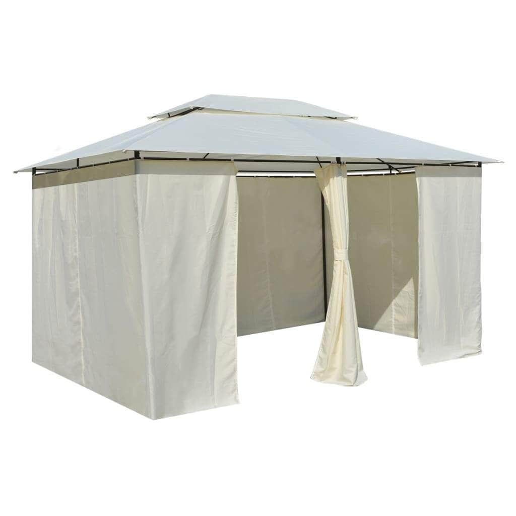 Garden Marquee with Curtains White - Simple deals