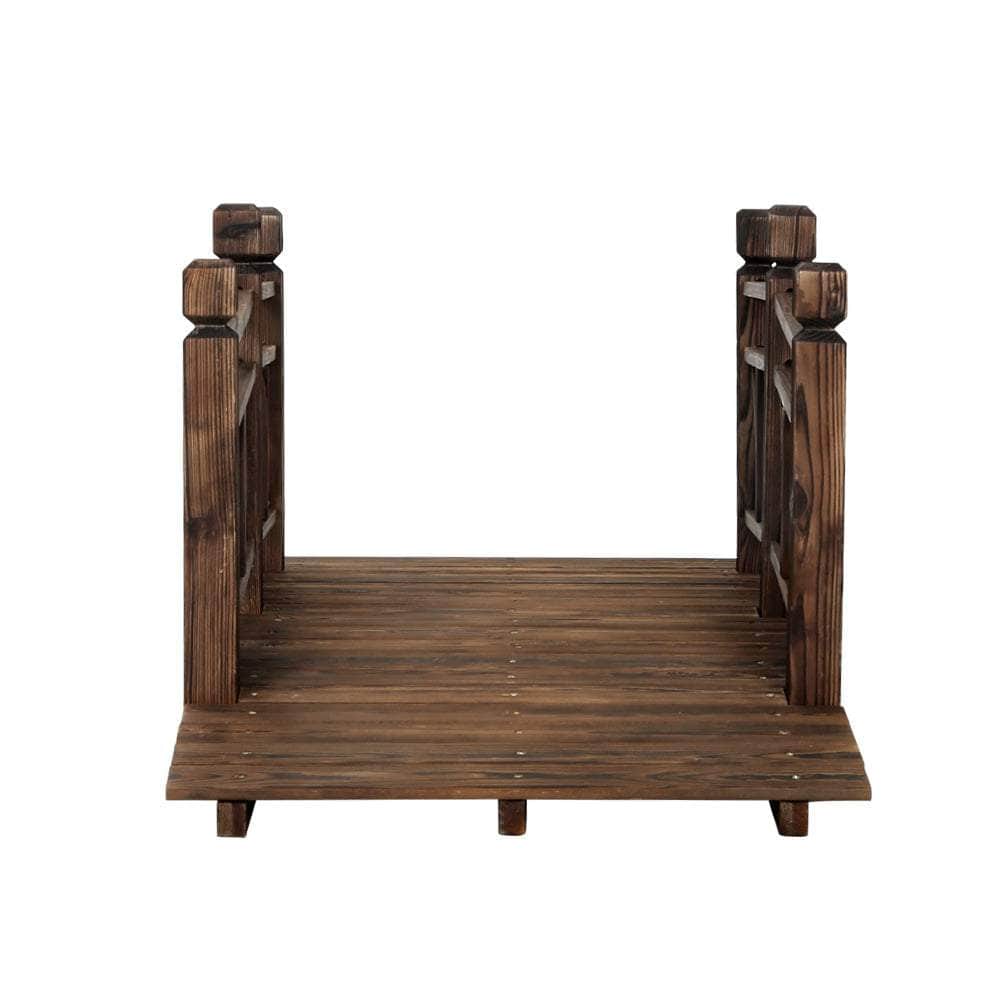 Garden Decor Outdoor Ornament Wooden Bridge 150Cm, Wooden finish