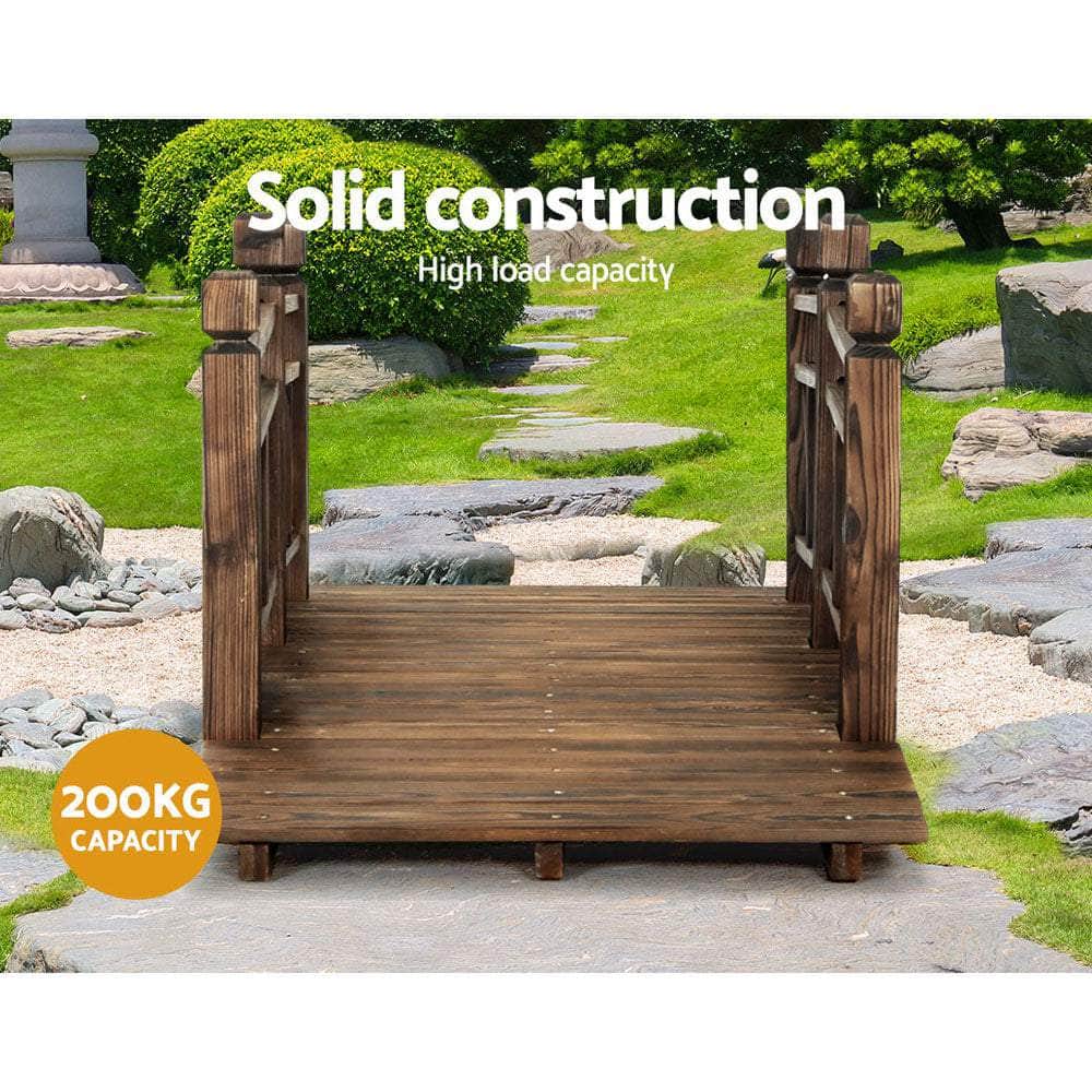 150Cm - Garden Decor Outdoor Ornament Wooden Bridge 150Cm