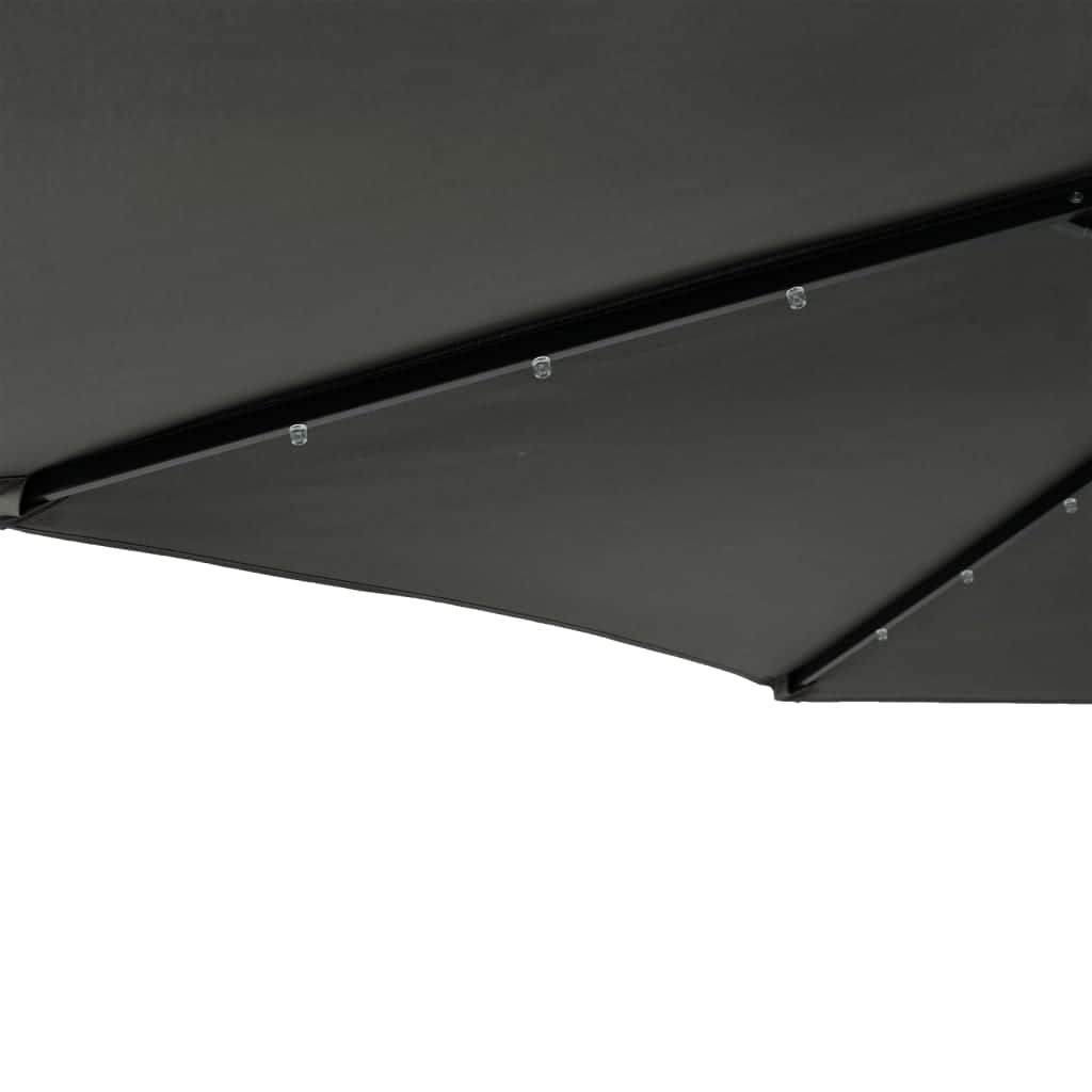 Garden Parasol with LEDs and Steel Pole Anthracite - Steel finish