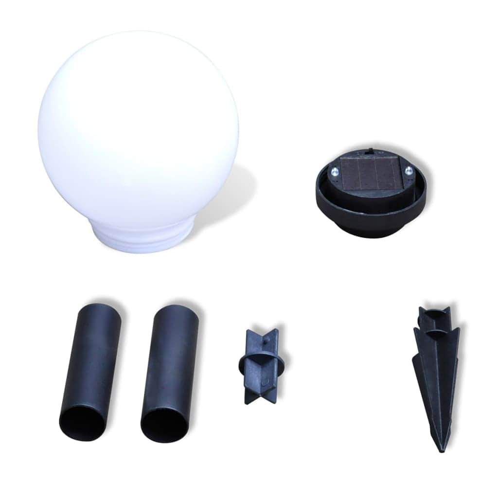 Garden Path Solar Ball Light LED 15cm 4pcs with Ground Spike