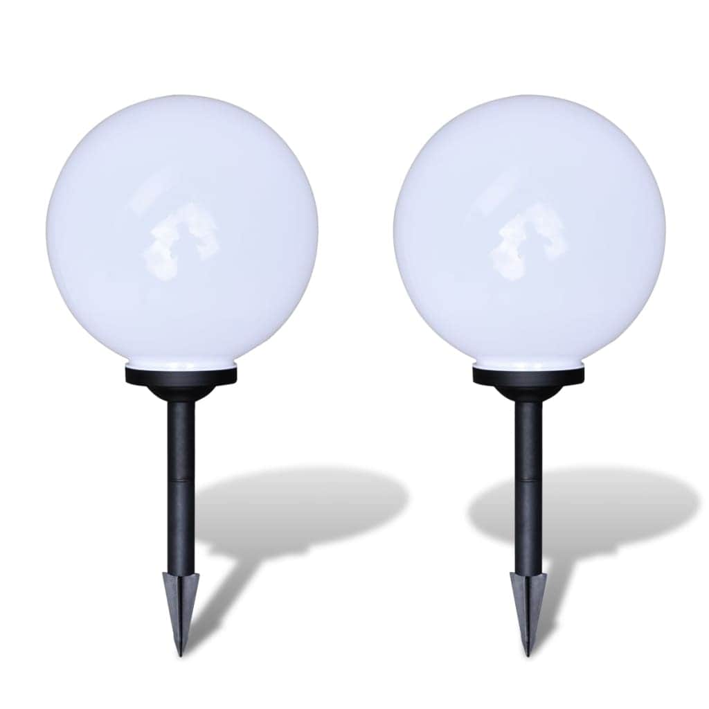 Garden Path Solar Ball Light LED 30cm 2pcs with Ground Spike