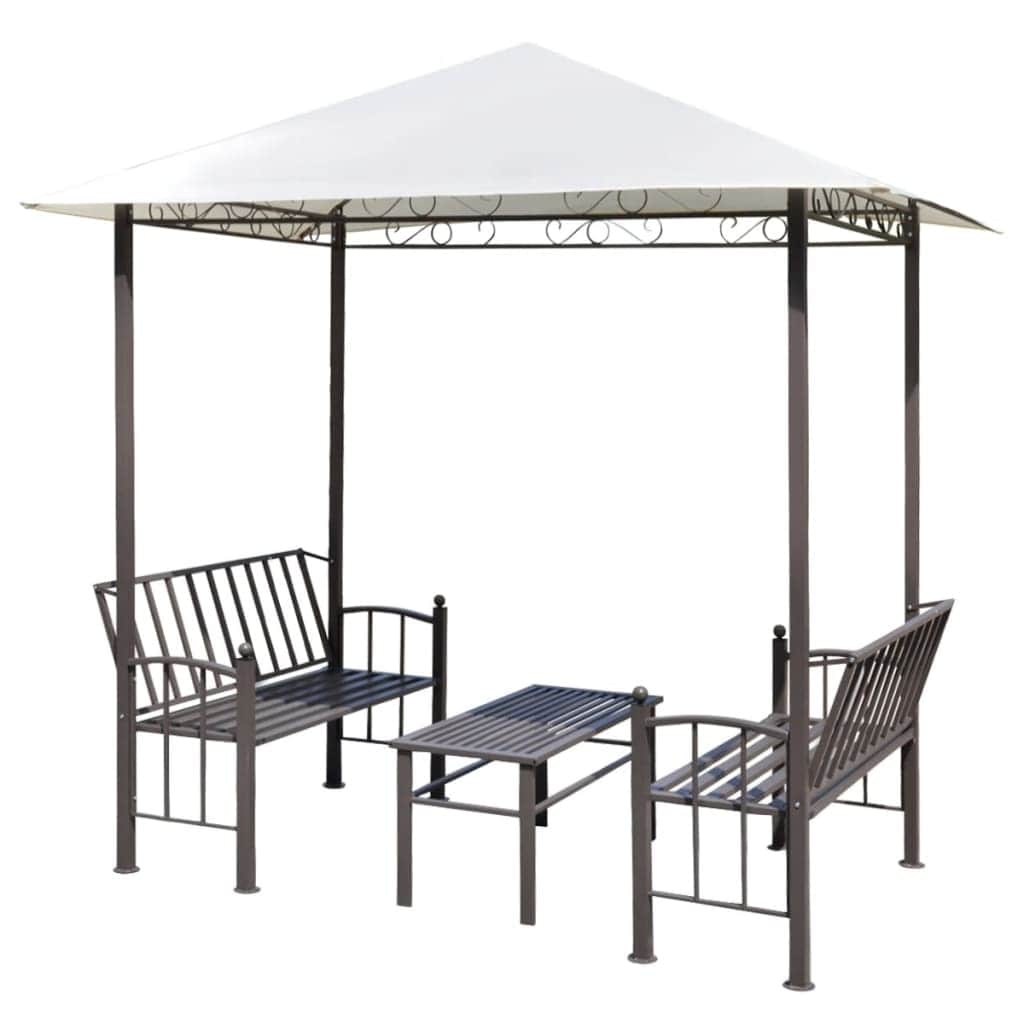 Garden Pavilion with Table and Benches