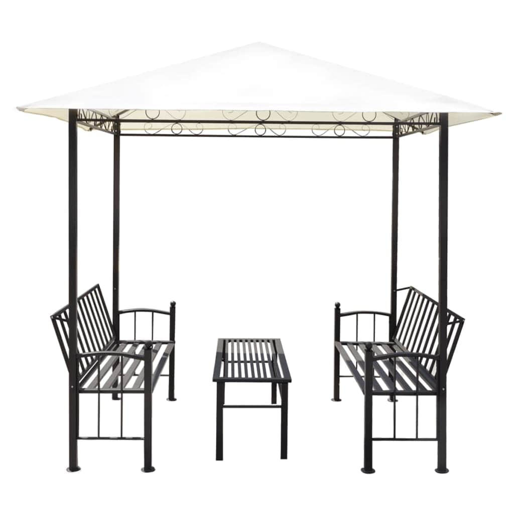 Garden Pavilion with Table and Benches