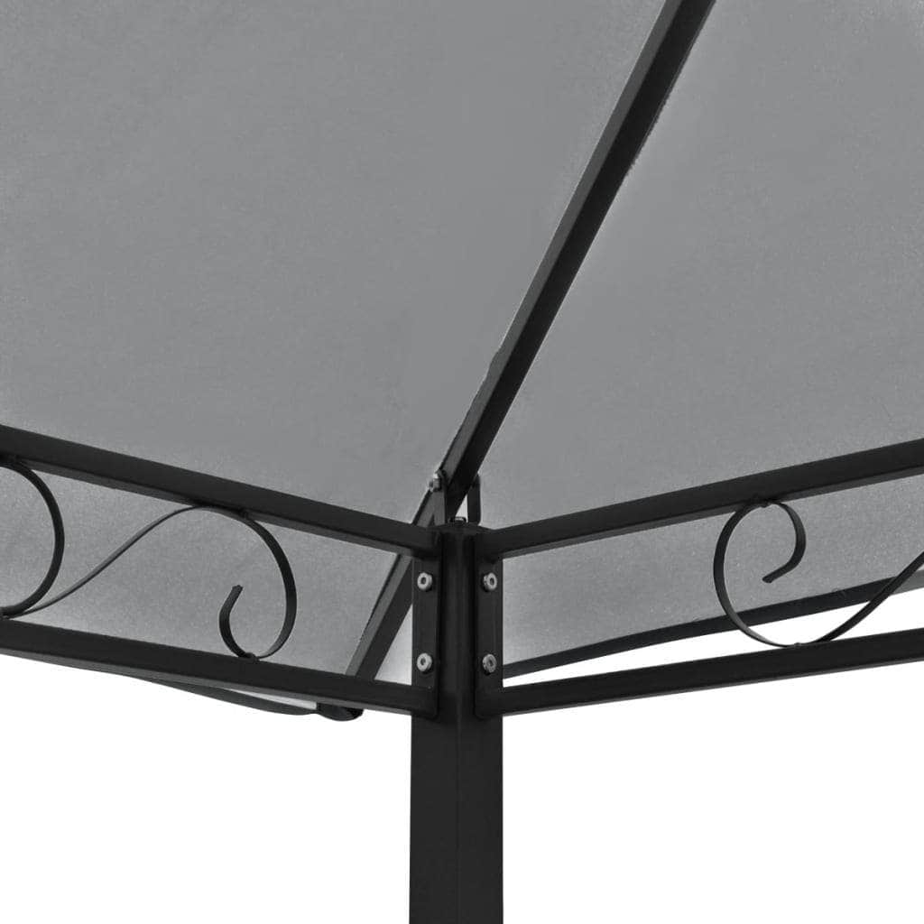 Garden Pavilion with Table and Benches Anthracite