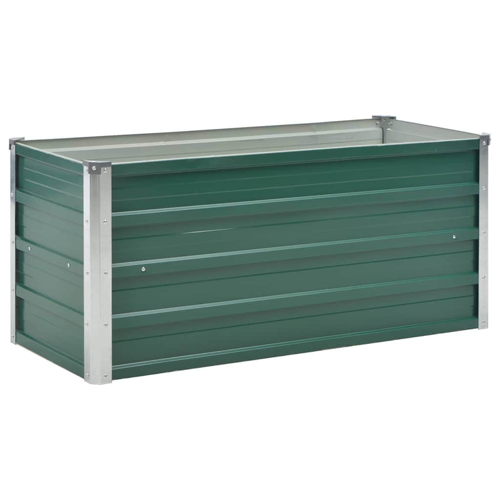 Garden Planter Bed Galvanised Steel Green - Simple deals