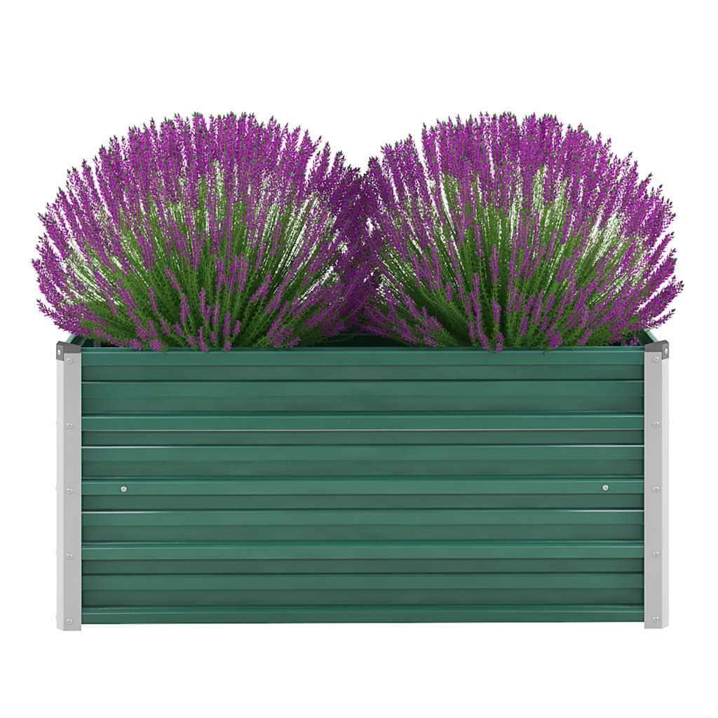 Garden Planter Bed Galvanised Steel Green - Simple deals
