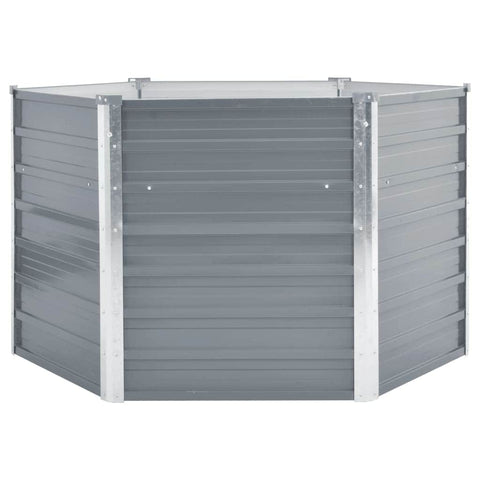 Garden Planter Bed Galvanised Steel  Grey