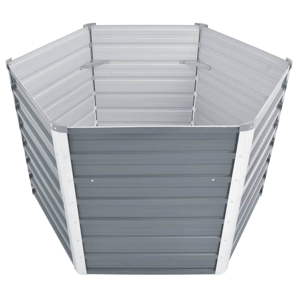 Garden Planter Bed Galvanised Steel  Grey