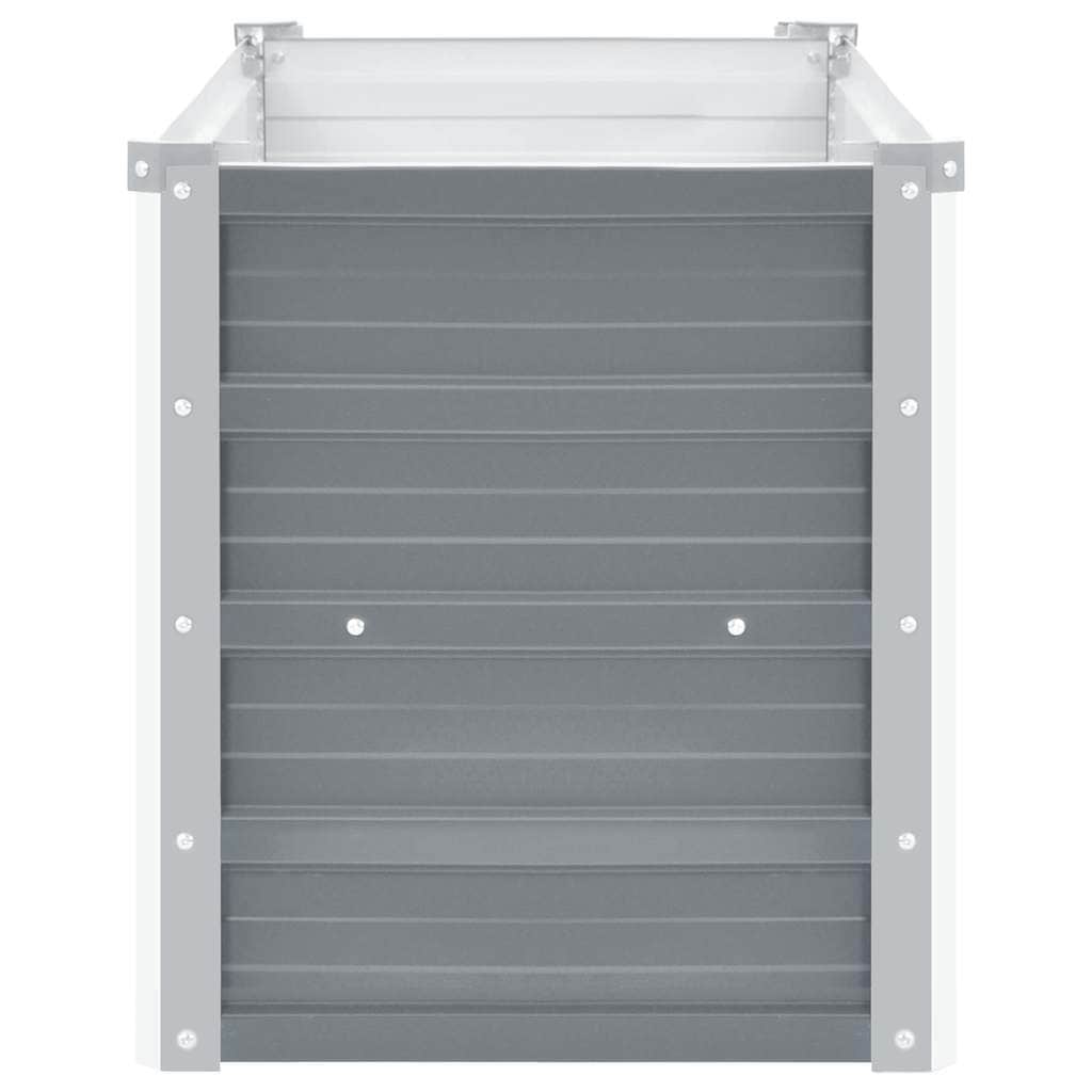 Garden Planter Bed Galvanised Steel Grey