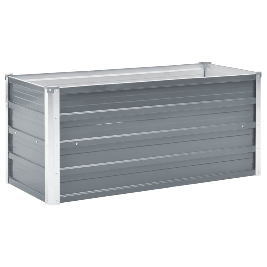 Garden Planter Bed Galvanised Steel Grey - Simple deals