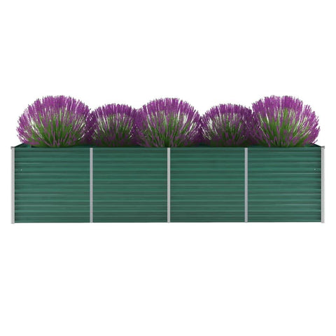 Garden Planter Galvanised Steel / Green