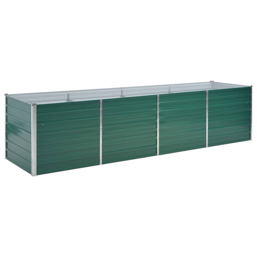 Garden Planter Galvanised Steel / Green