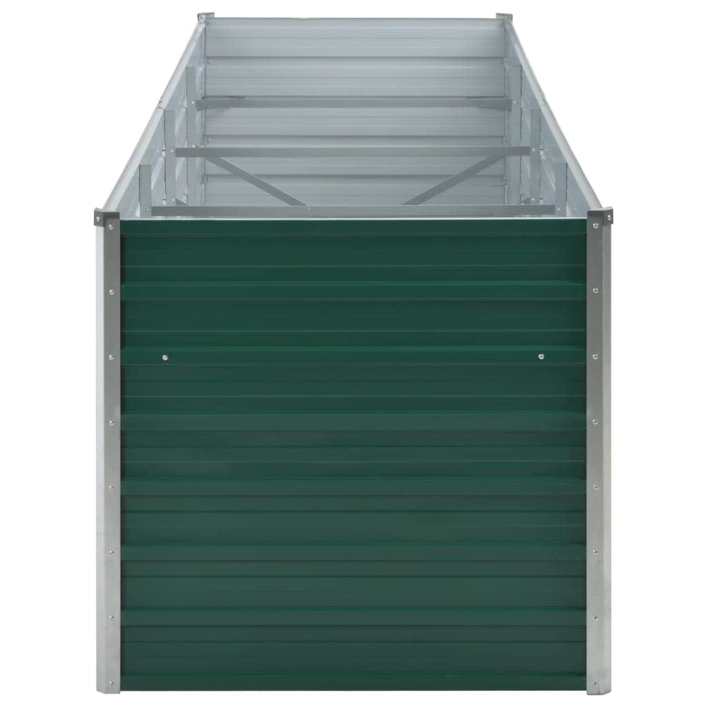 Garden Planter Galvanised Steel / Green