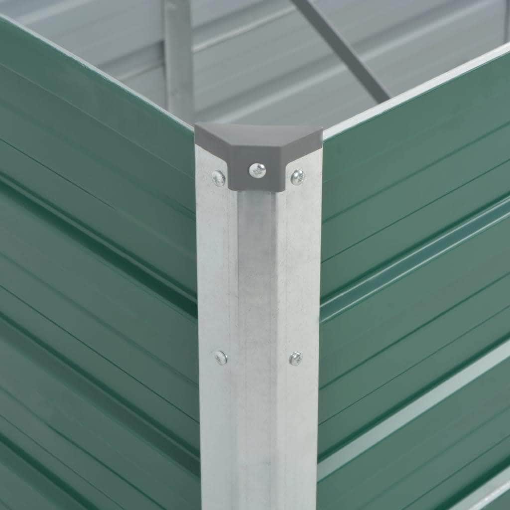 Garden Planter Galvanised Steel / Green