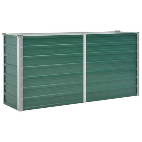 Garden Planter Galvanised Steel Green