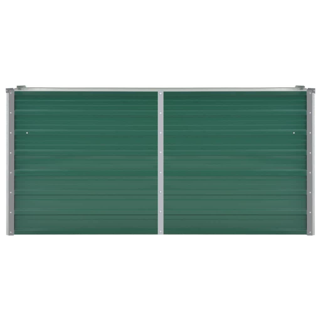 Garden Planter Galvanised Steel Green