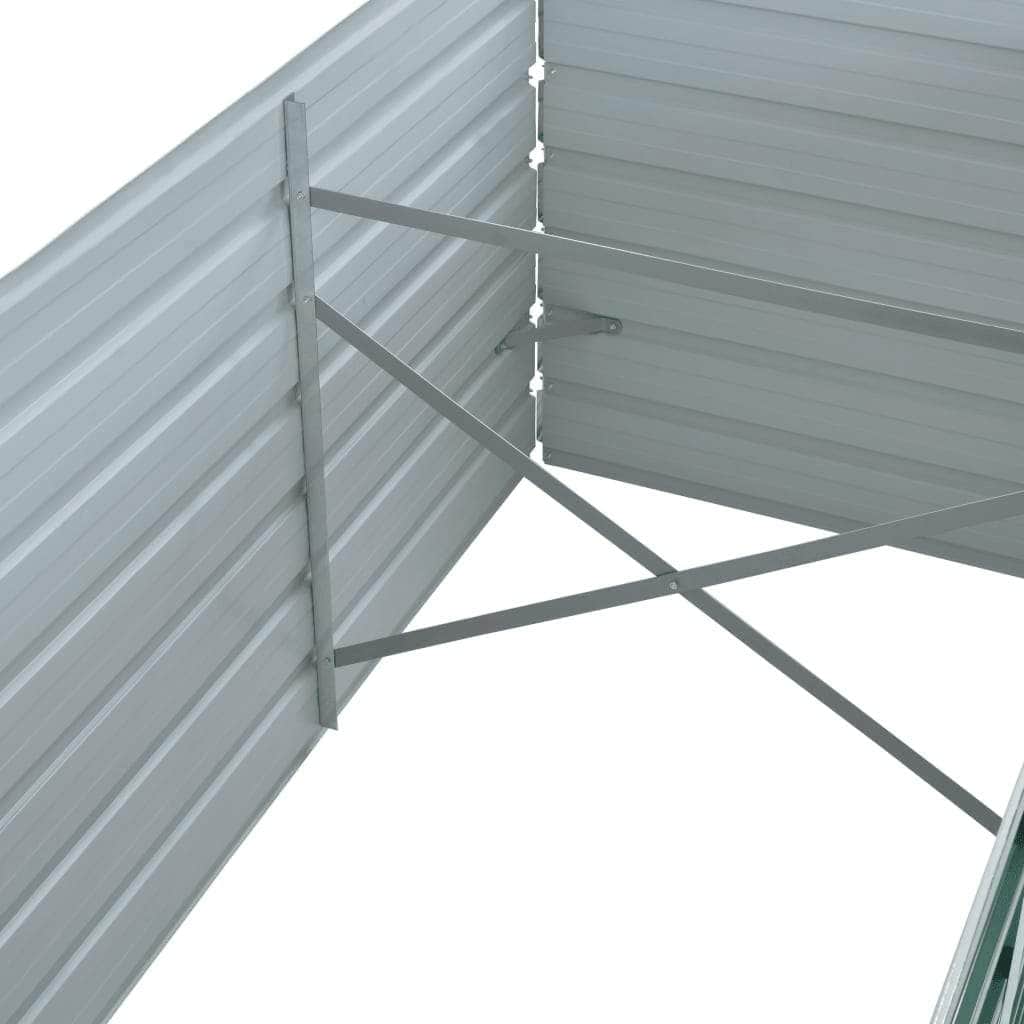 Garden Planter Galvanised Steel Green - Simple deals