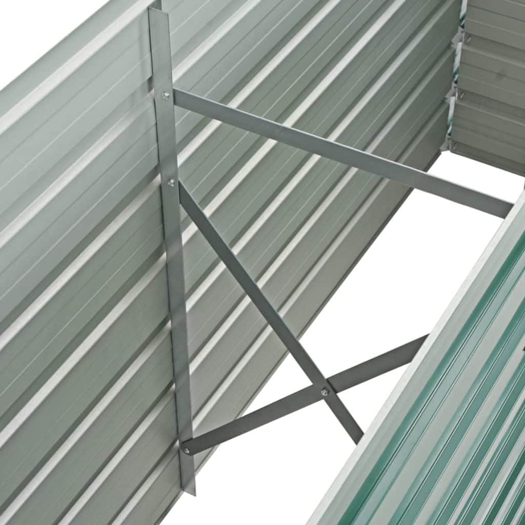 Garden Planter Galvanised Steel Green - Simple deals