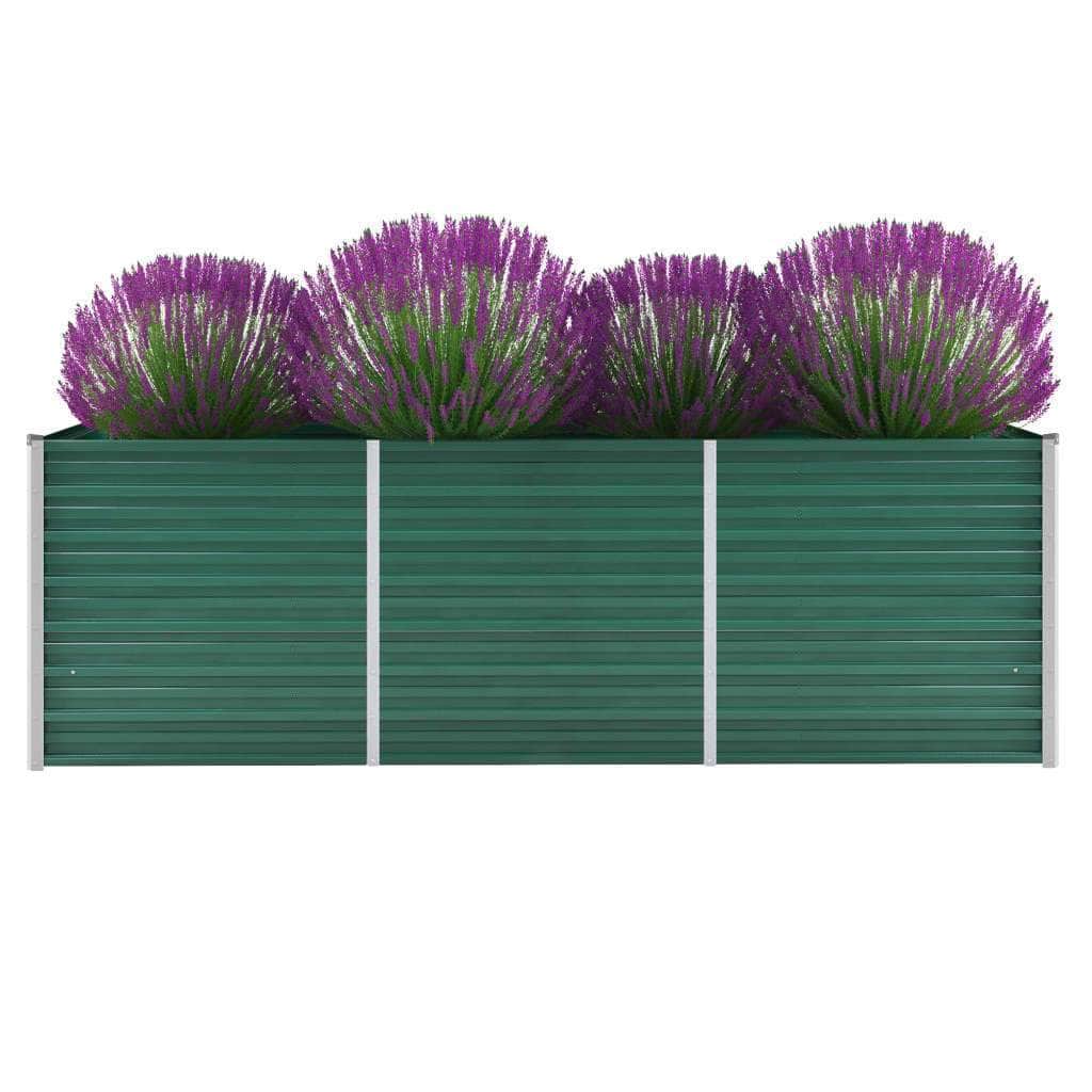 Garden Planter Galvanised Steel Green - Simple deals
