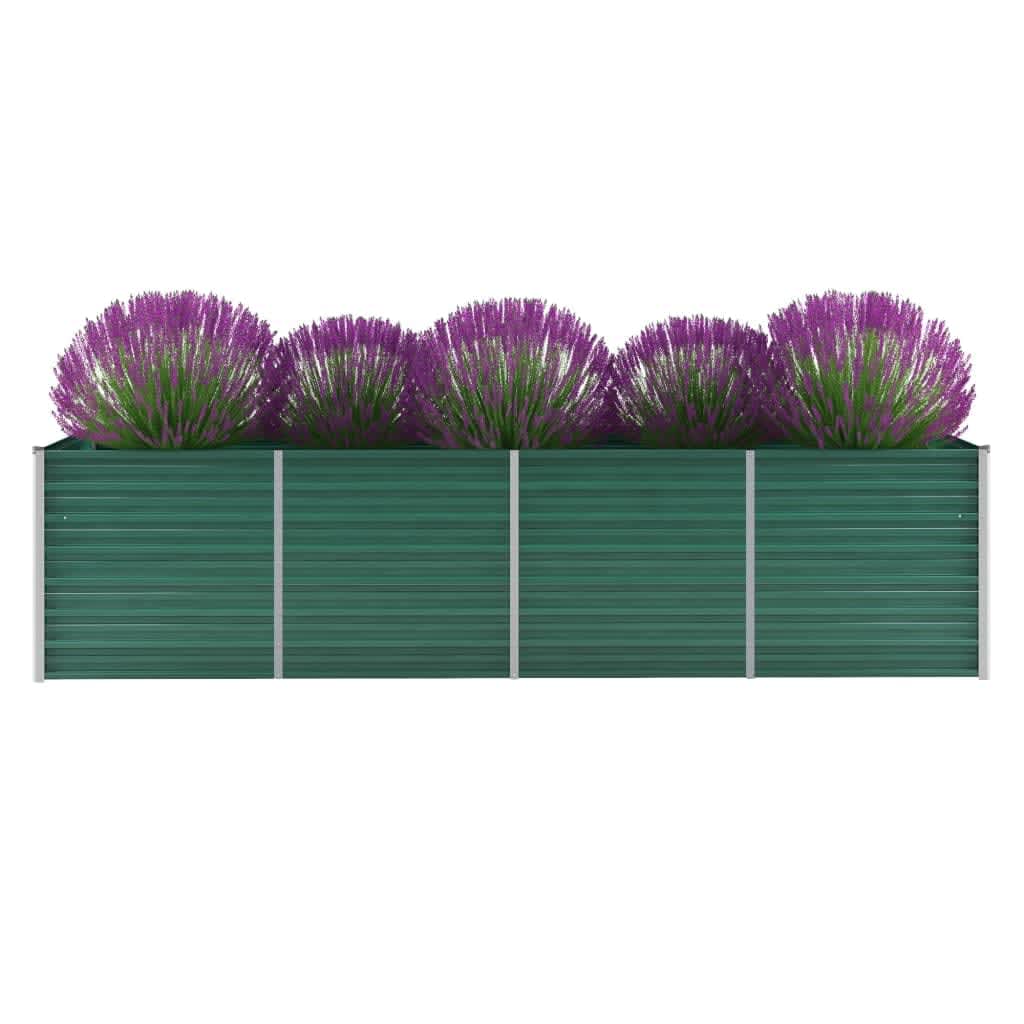Garden Planter Galvanised Steel / Green - Simple deals