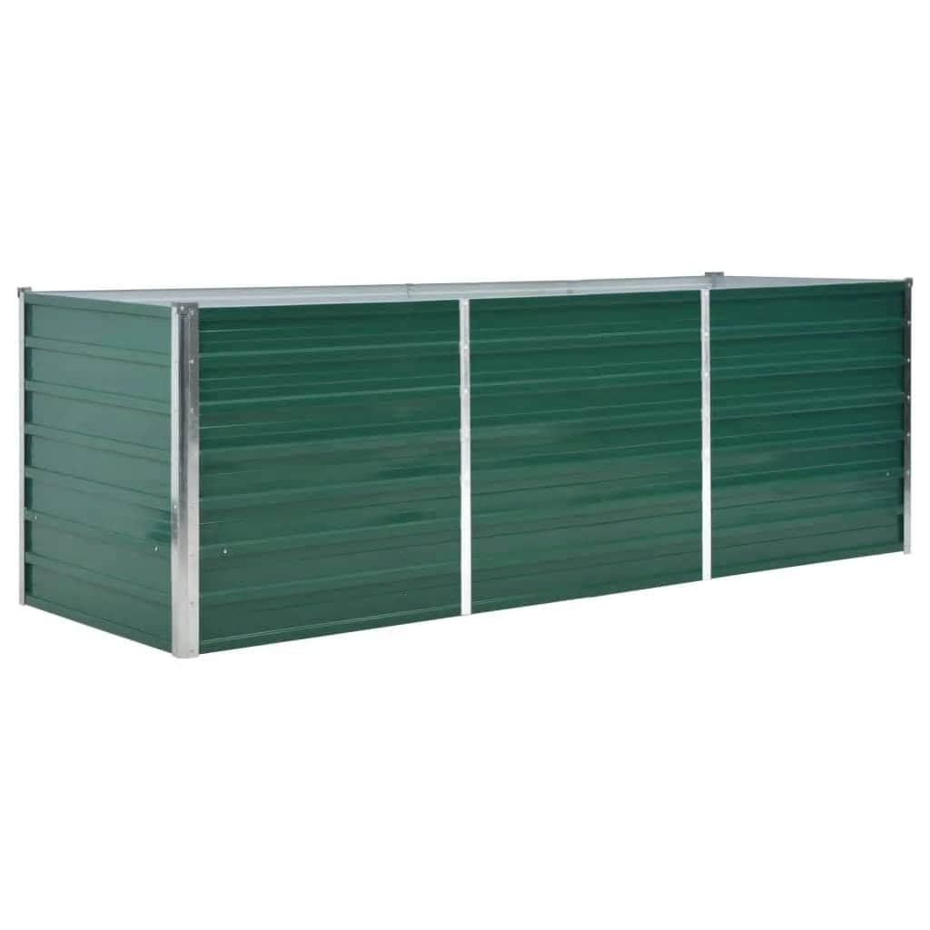Garden Planter Galvanised Steel Green - Simple deals