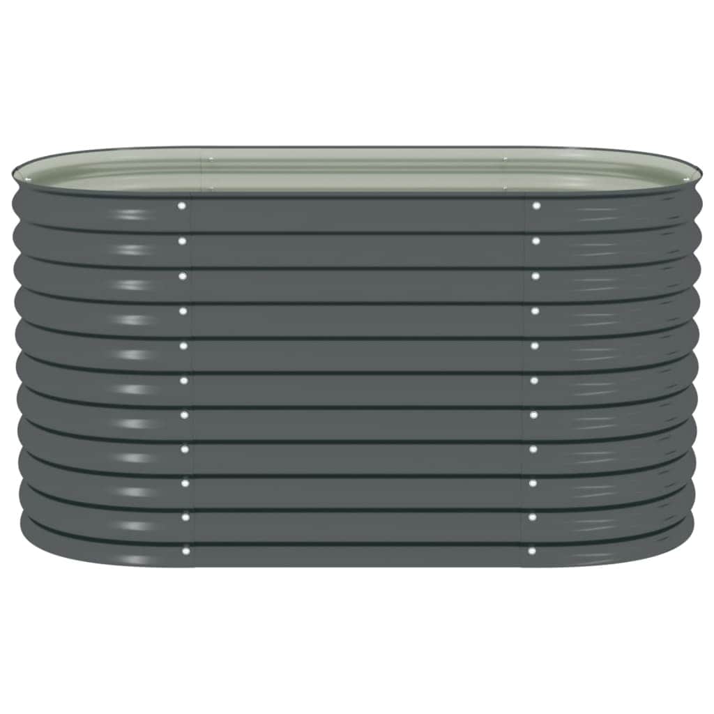 Garden Planter  Galvanised Steel - Grey