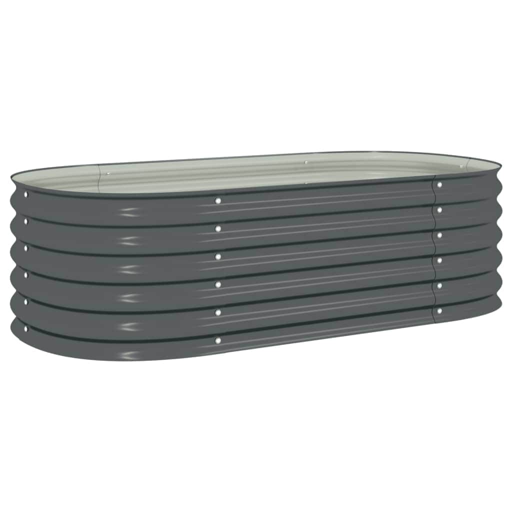 Garden Planter  Galvanised Steel Grey