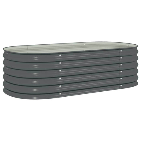 Garden Planter  Galvanised Steel Grey