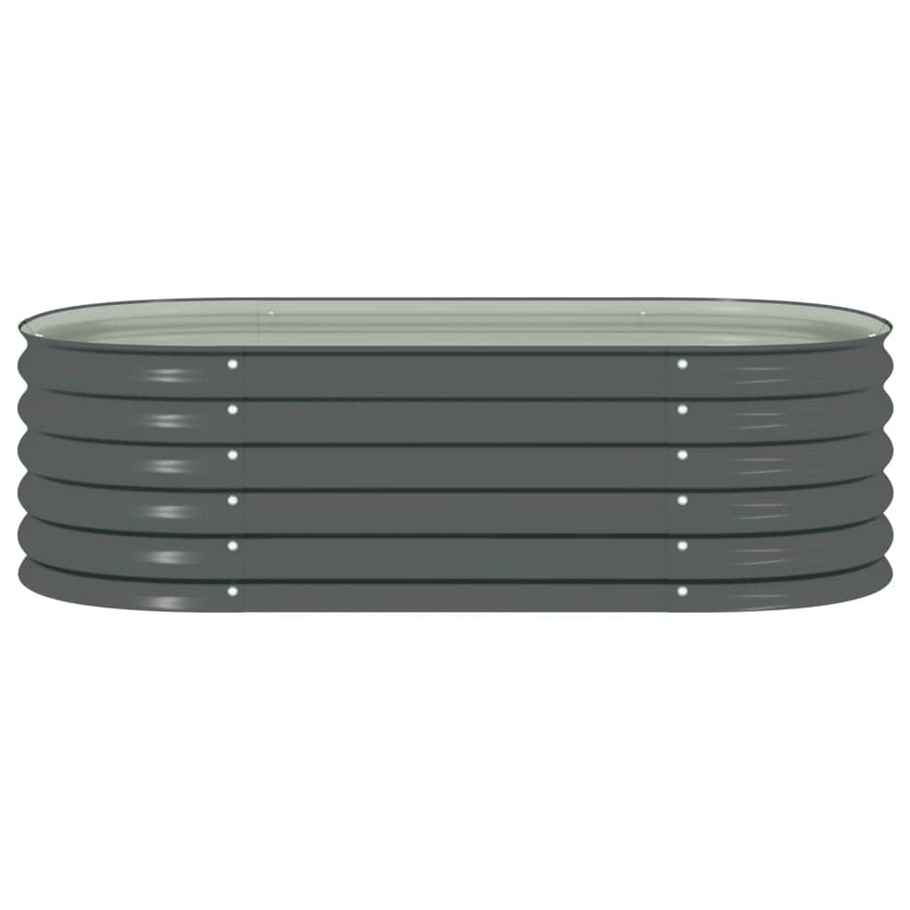 Garden Planter  Galvanised Steel Grey