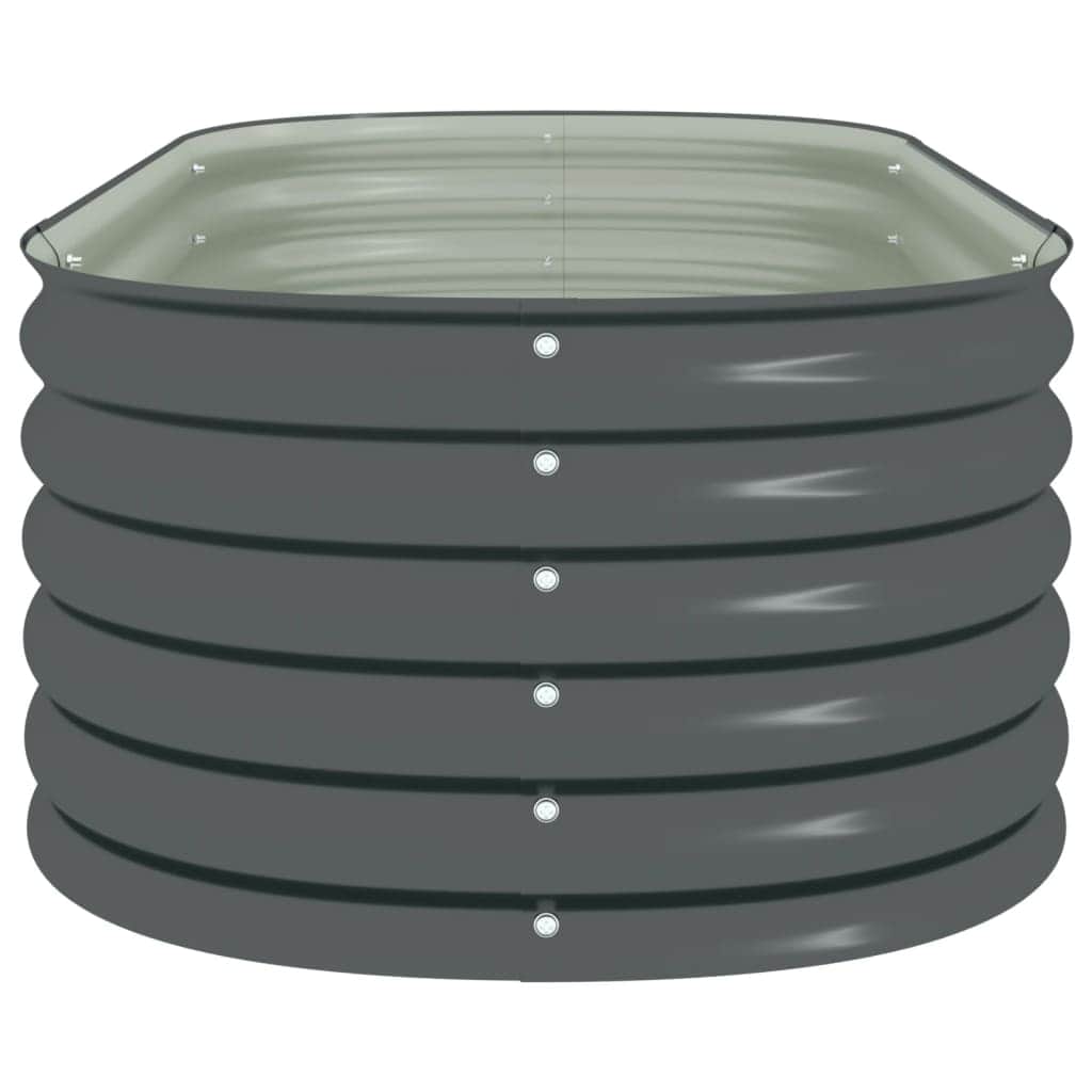 Garden Planter  Galvanised Steel Grey