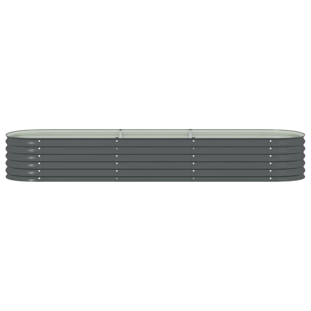 Garden Planter  Galvanised Steel,  Grey