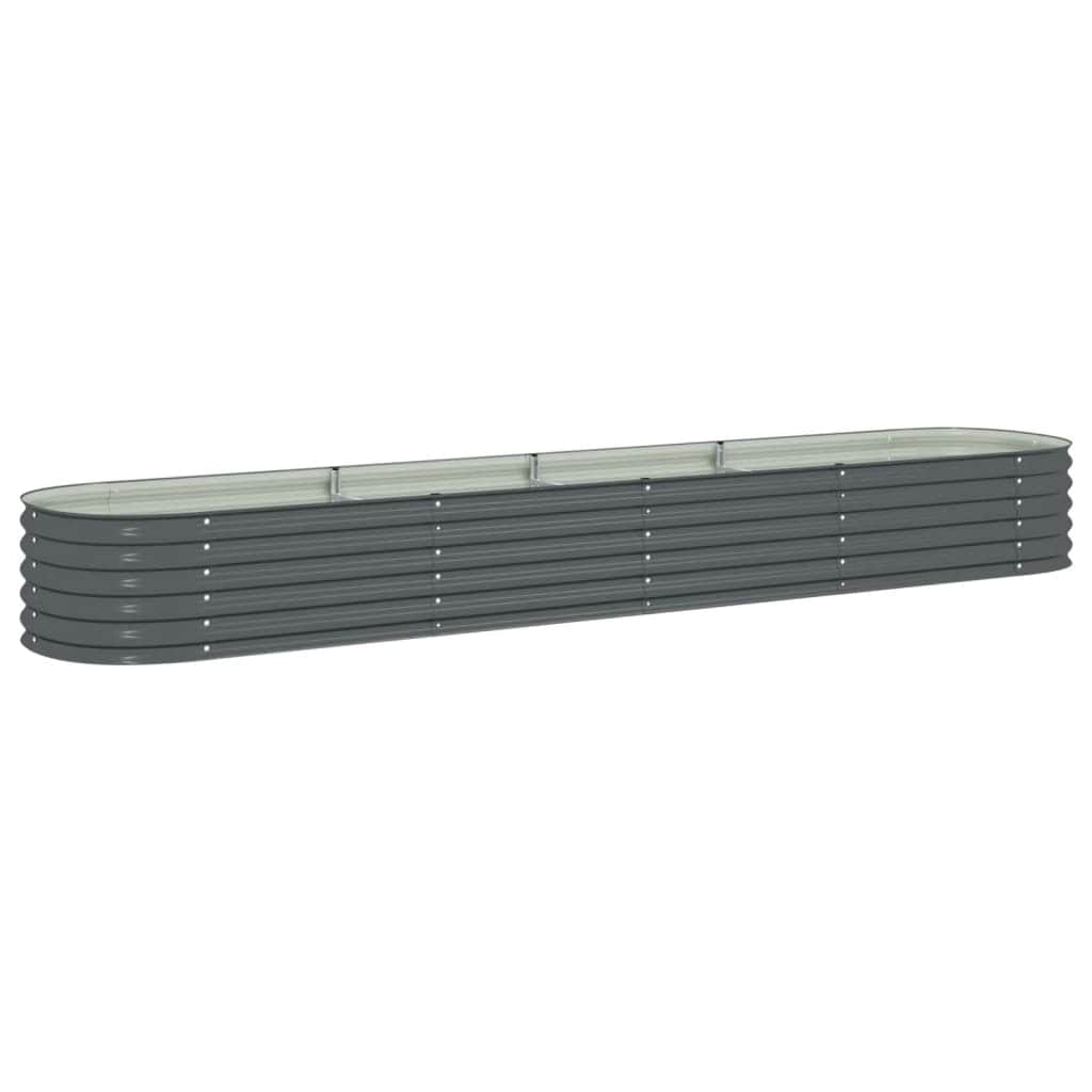 Garden Planter  Galvanised Steel, Grey