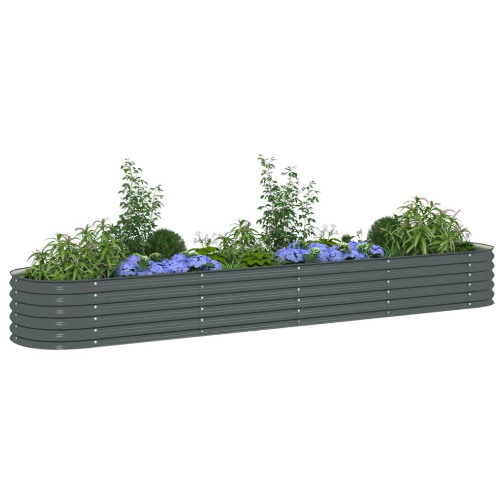 Garden Planter  Galvanised Steel, Grey