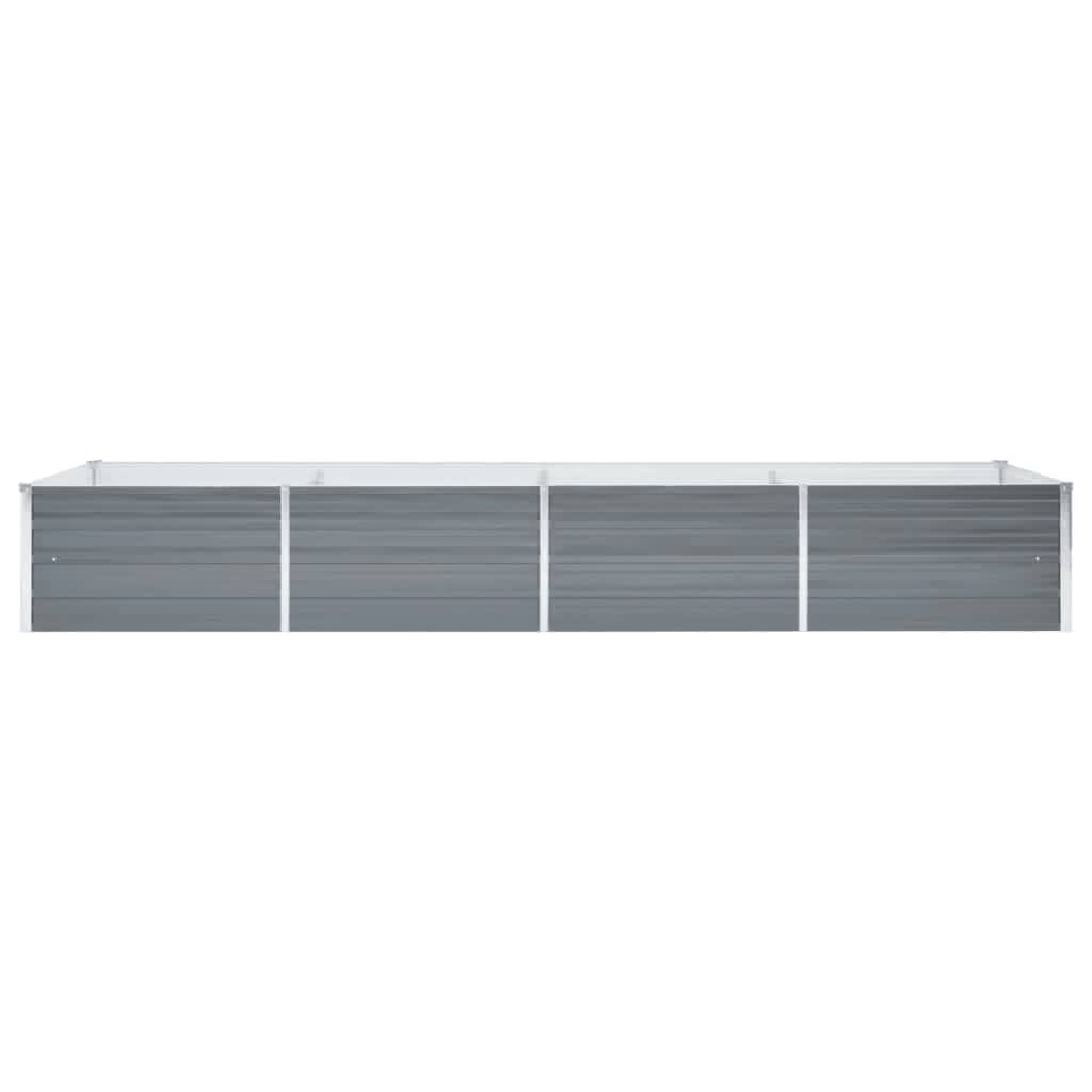 Garden Planter Galvanised Steel   Grey