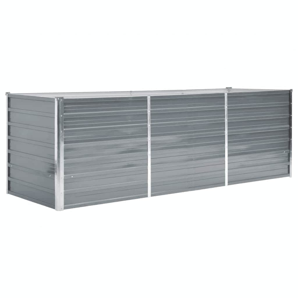 Garden Planter Galvanised Steel  Grey