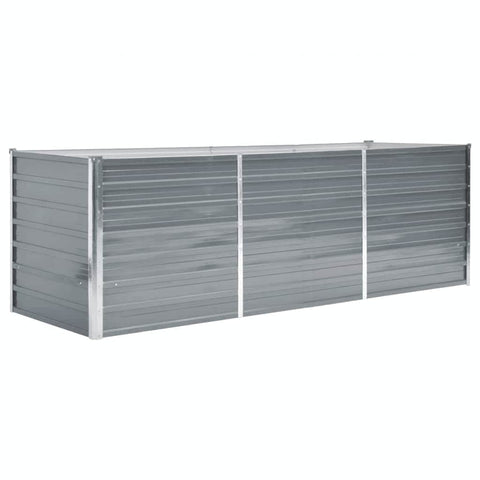 Garden Planter Galvanised Steel  Grey