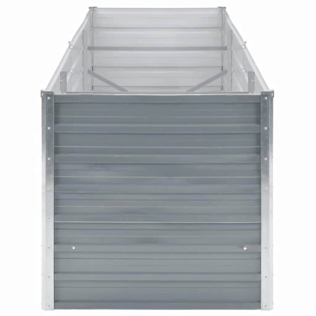Garden Planter Galvanised Steel  Grey