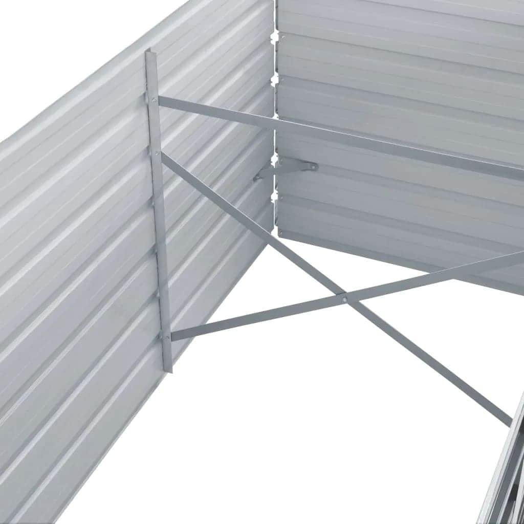 Garden Planter Galvanised Steel  Grey