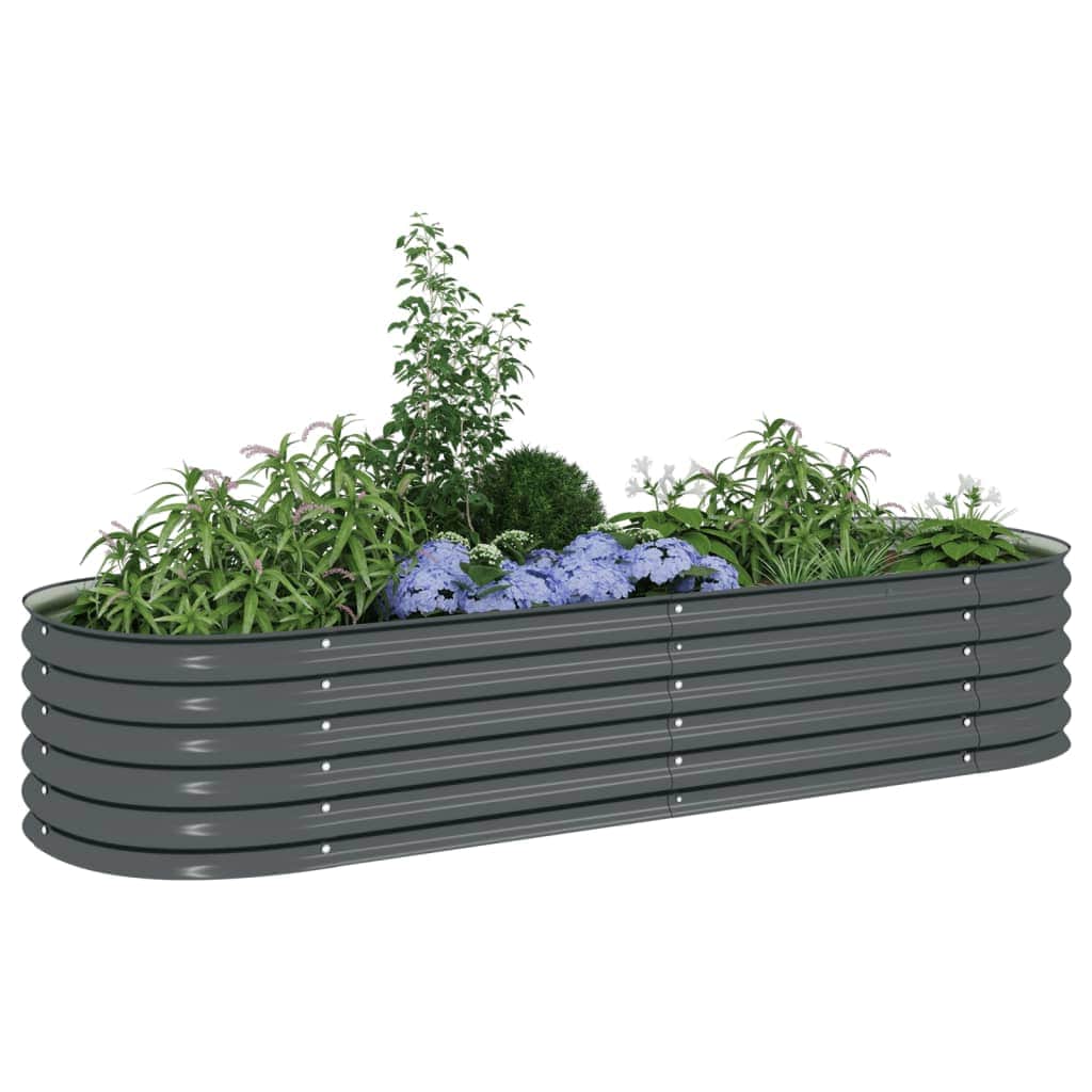 Garden Planter Galvanised Steel / Grey