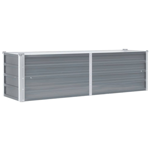 Garden Planter Galvanised Steel Grey