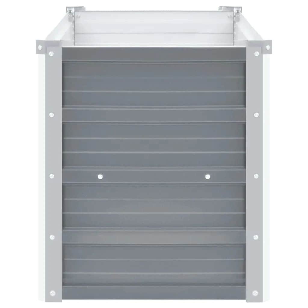 Garden Planter Galvanised Steel Grey