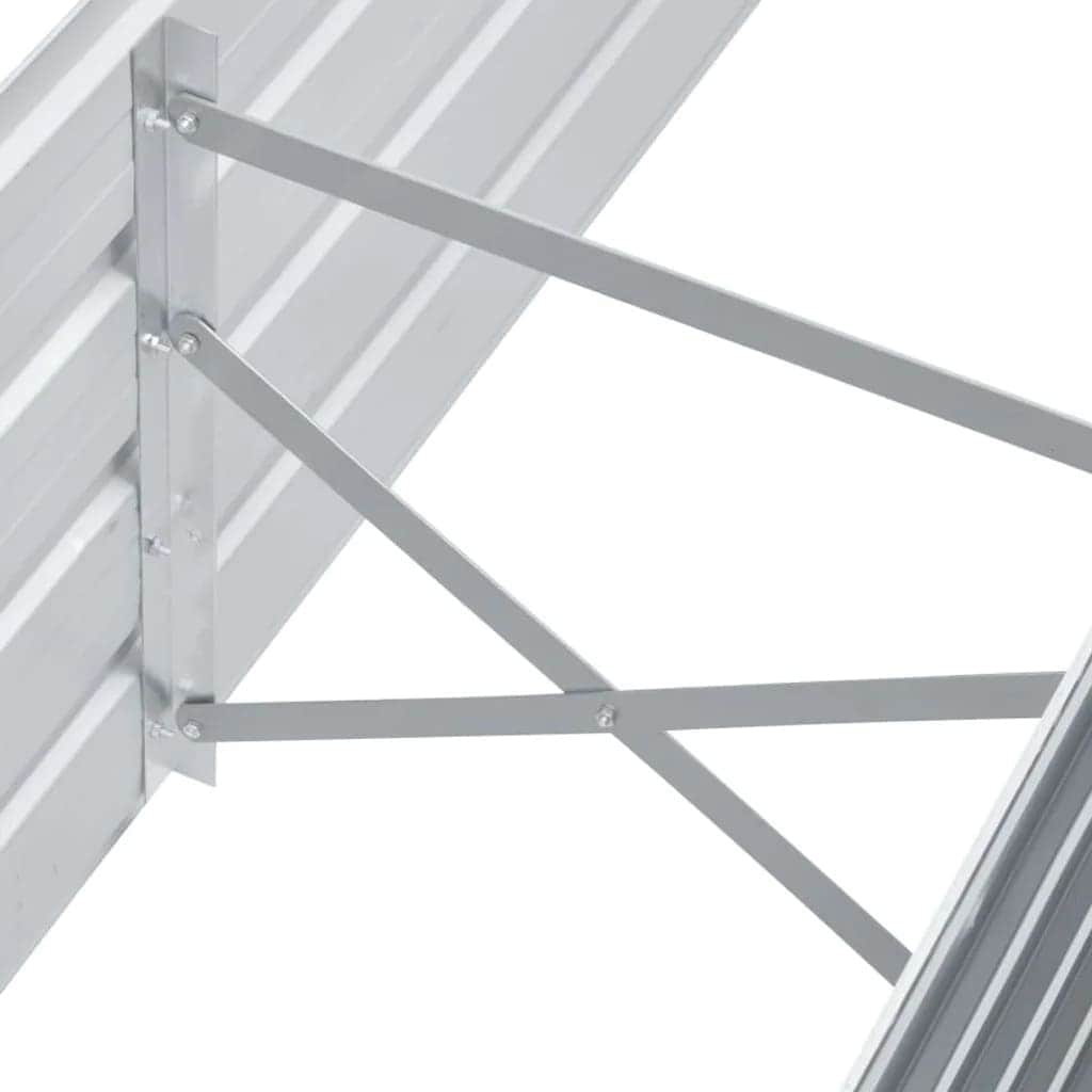 Garden Planter Galvanised Steel Grey
